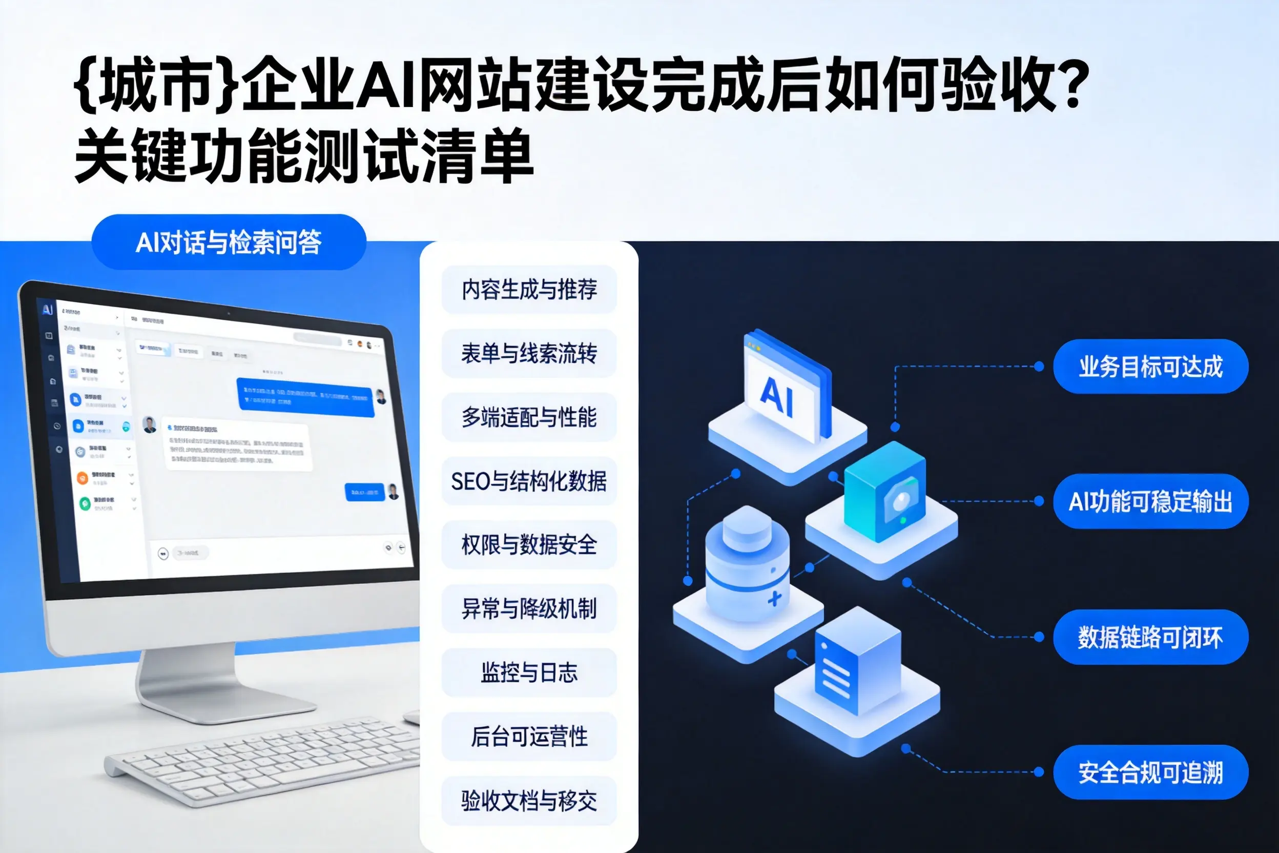 临汾企业AI网站建设完成后如何验收?关键功能测试清单