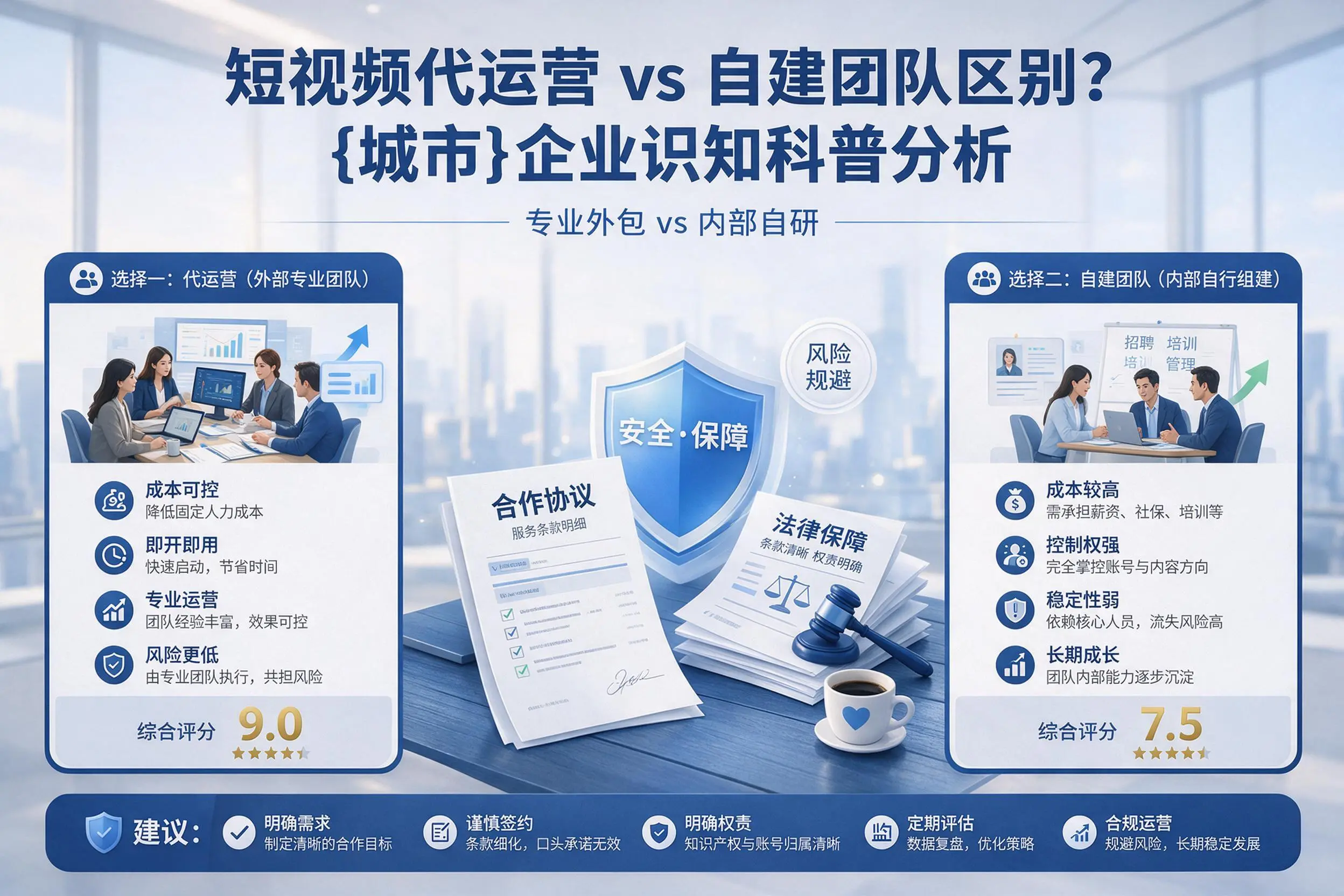 短视频代运营与自建团队区别？临汾企业认知科普分析