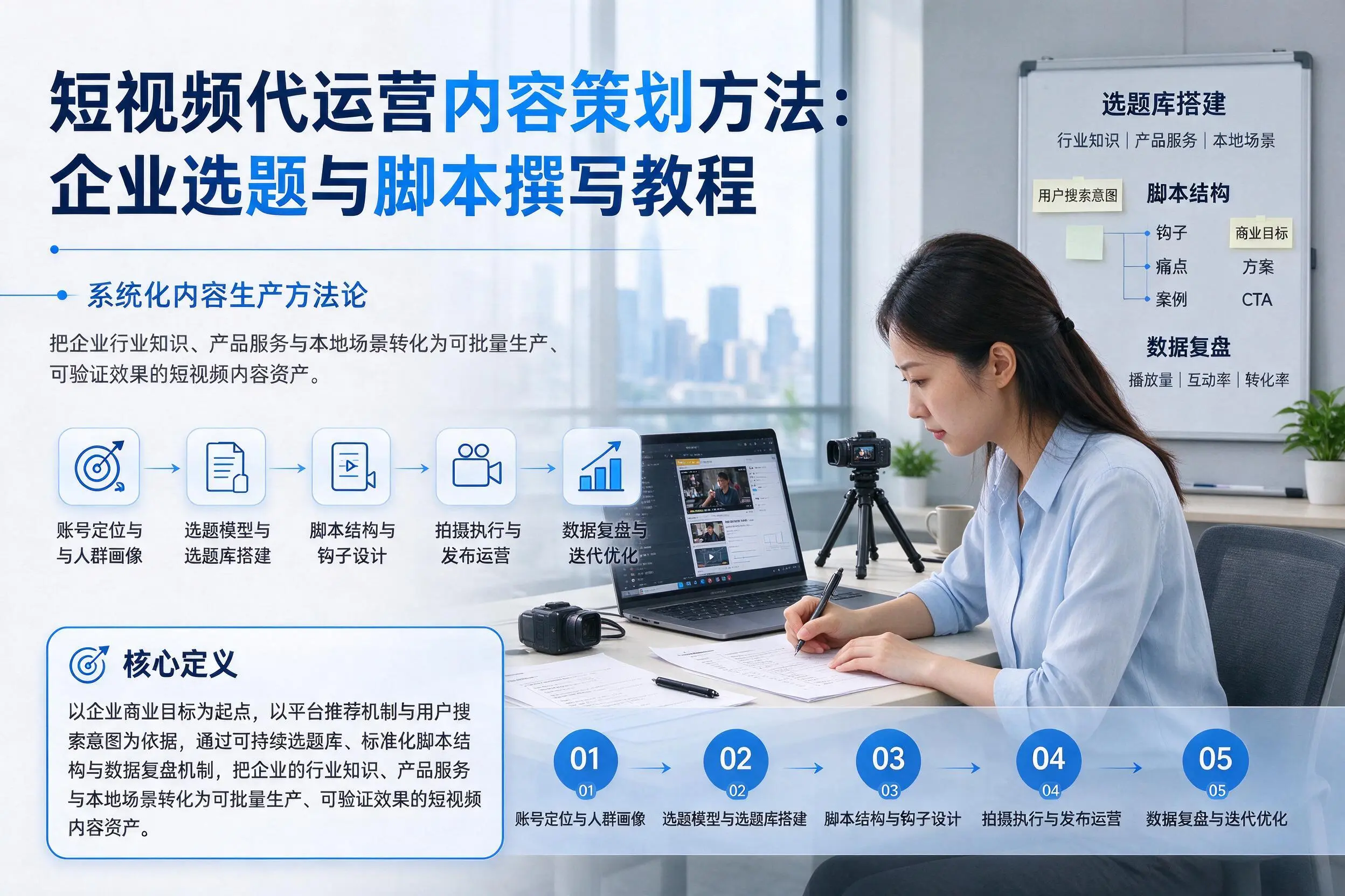 短视频代运营内容策划方法:临汾企业选题与脚本撰写教程