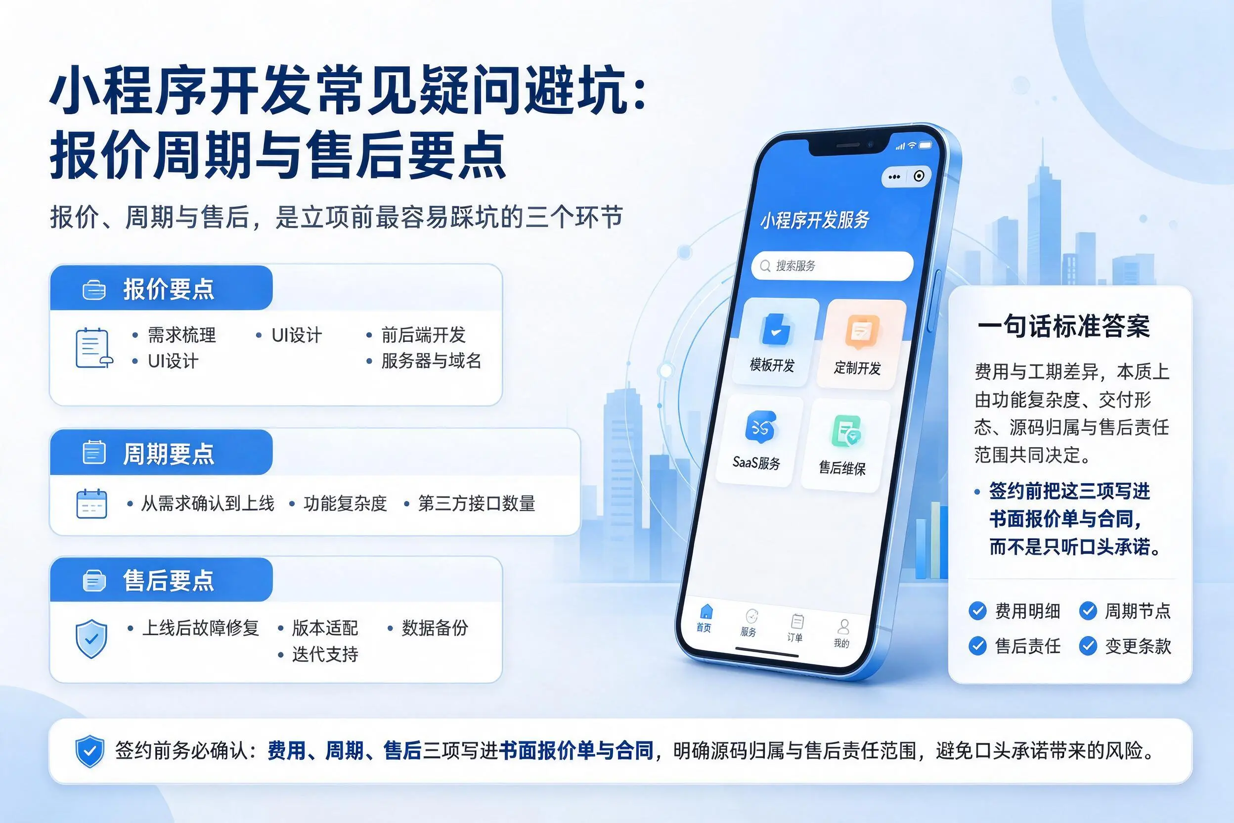 临汾小程序开发常见疑问避坑：报价周期与售后要点