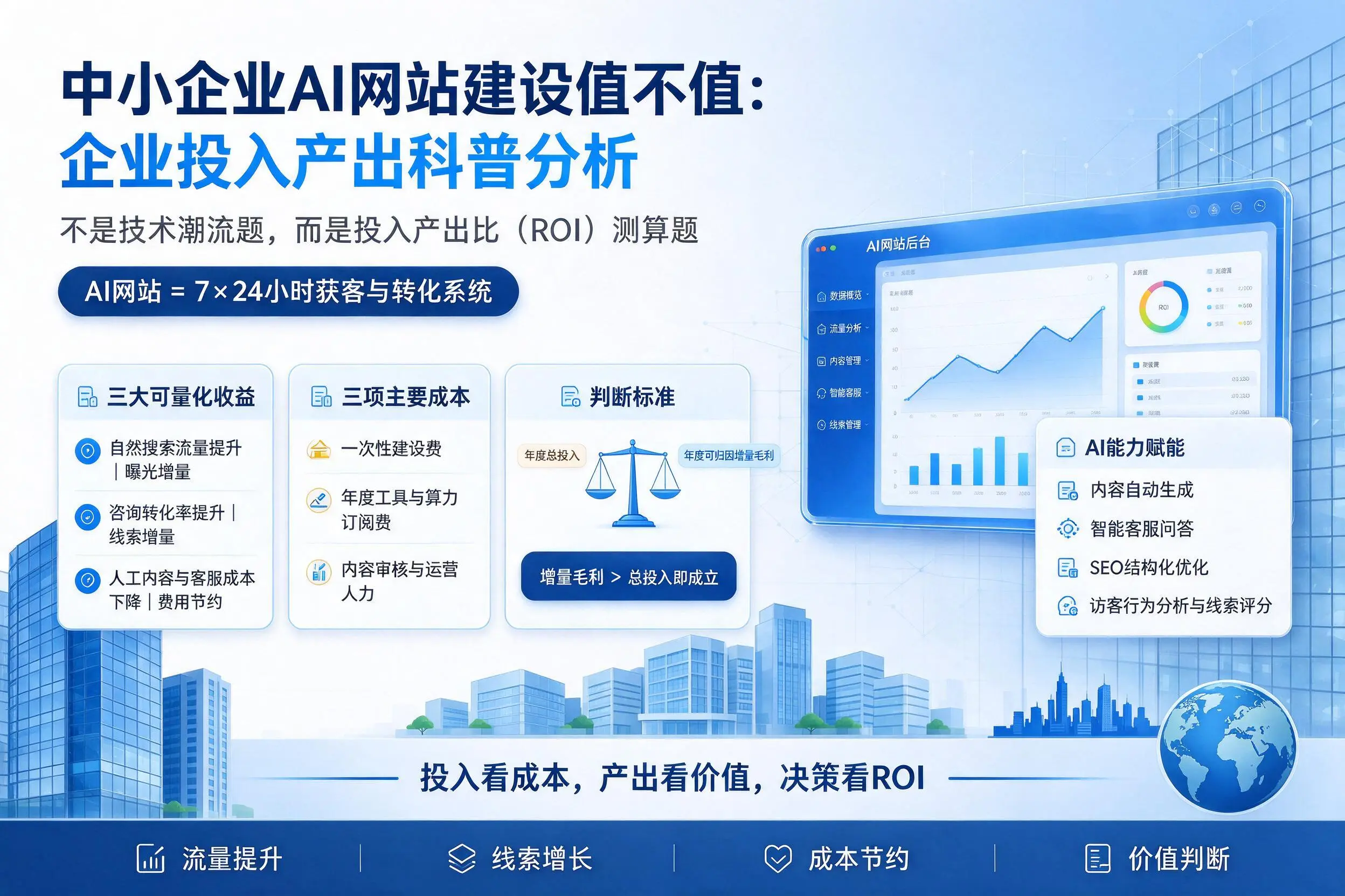 中小企业AI网站建设值不值:临汾企业投入产出科普分析