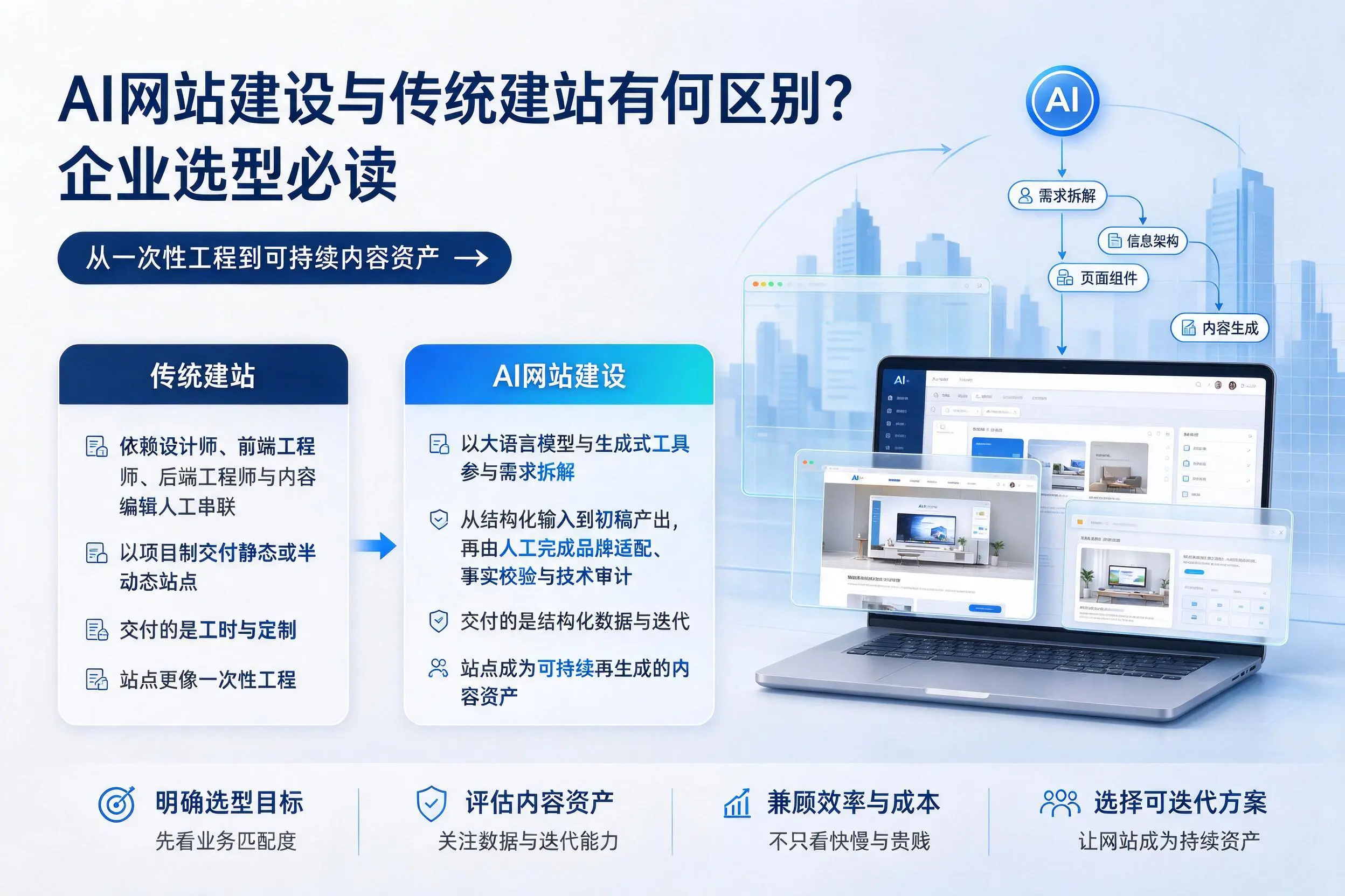 AI网站建设与传统建站有何区别？临汾企业选型必读