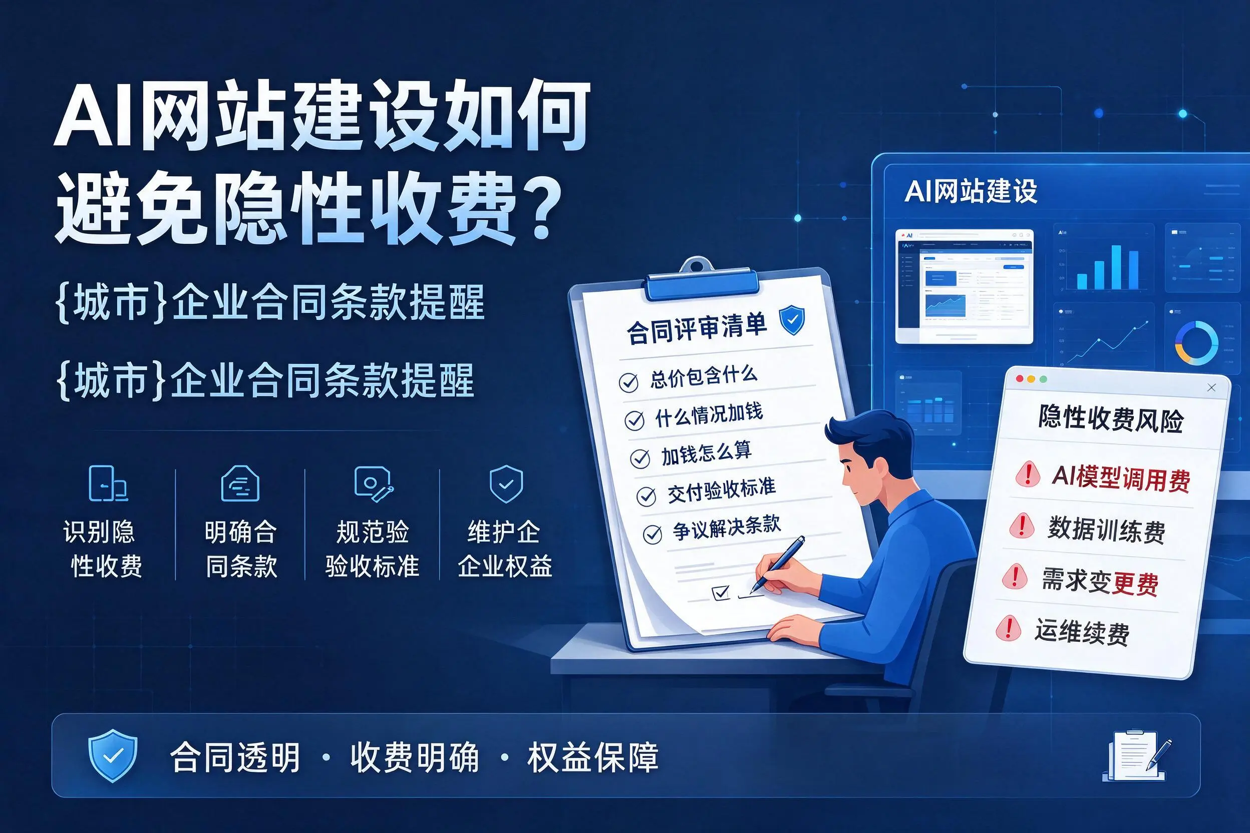 AI网站建设如何避免隐性收费?临汾企业合同条款提醒