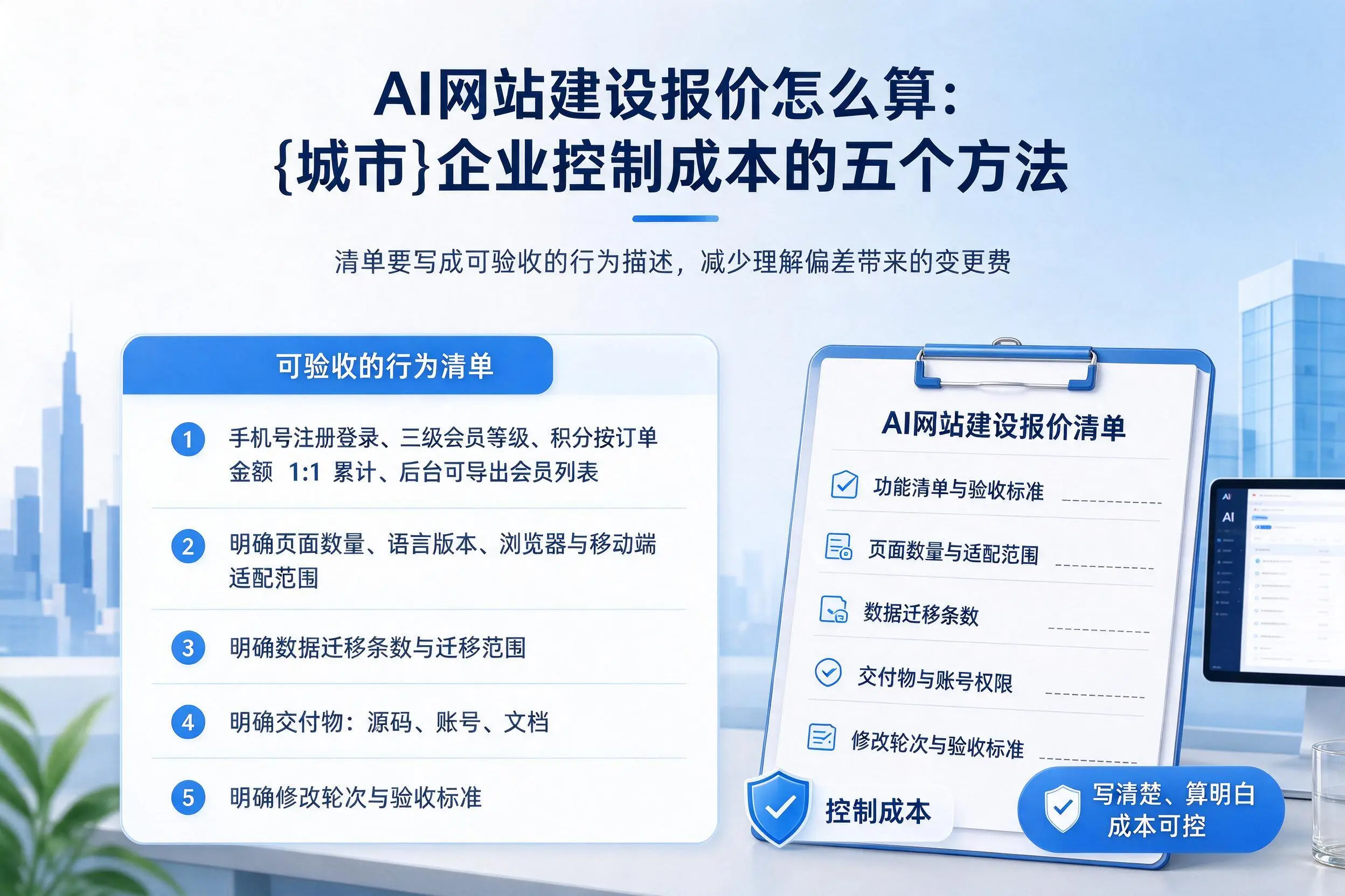 AI网站建设报价怎么算:临汾企业控制成本的五个方法